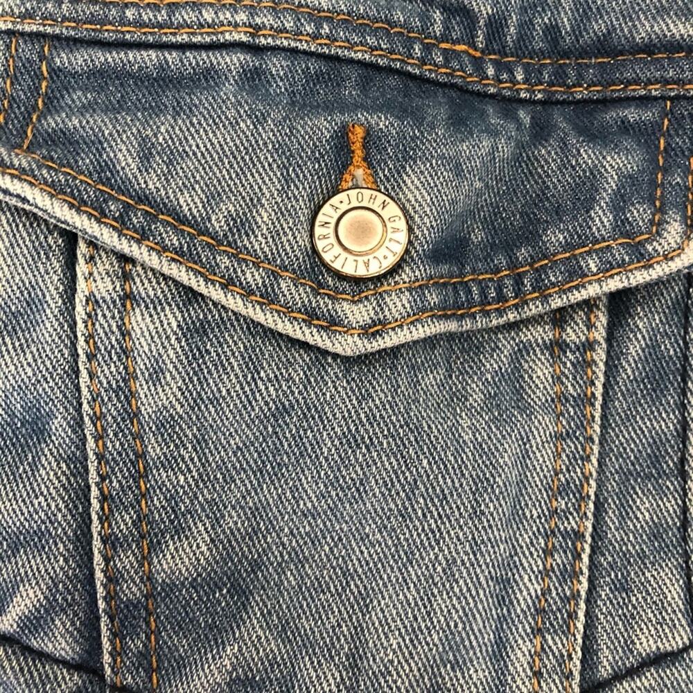 John Galt Sherpa denim jacket Y2K warm stylish size S/M - Picture 5 of 9